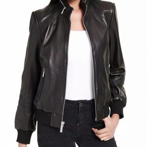 Women's Black Leather Jacket